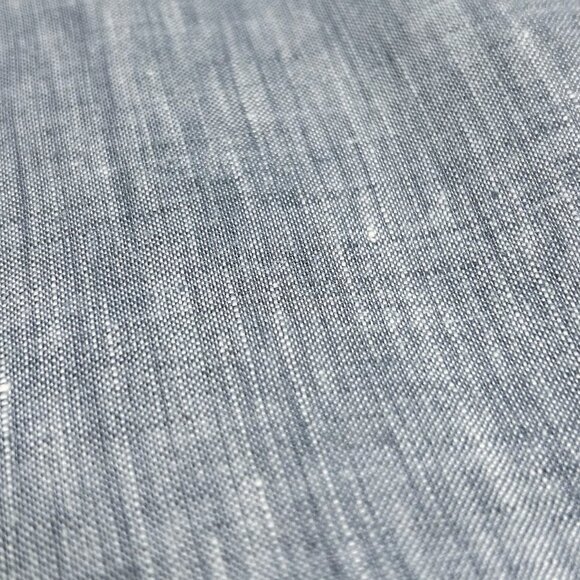 Eileen Fisher Top Women's Large Blue/Grey Organic Linen Chambray Split Hem - Picture 8 of 14